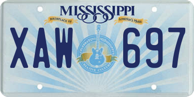 MS license plate XAW697