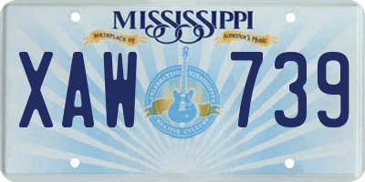 MS license plate XAW739