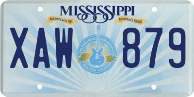 MS license plate XAW879