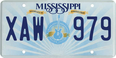 MS license plate XAW979