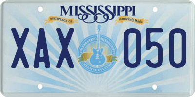 MS license plate XAX050