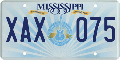 MS license plate XAX075