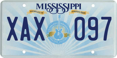 MS license plate XAX097