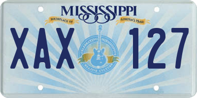 MS license plate XAX127