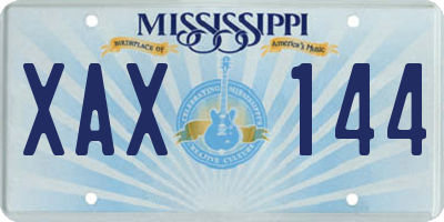 MS license plate XAX144