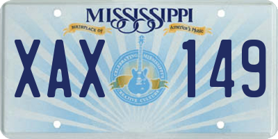 MS license plate XAX149
