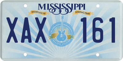 MS license plate XAX161