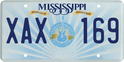 MS license plate XAX169