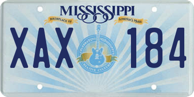 MS license plate XAX184