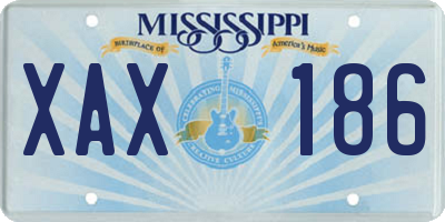 MS license plate XAX186