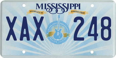 MS license plate XAX248