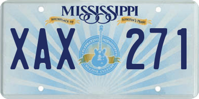 MS license plate XAX271
