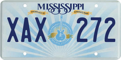 MS license plate XAX272