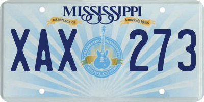 MS license plate XAX273
