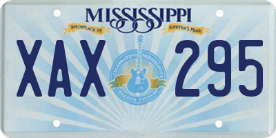 MS license plate XAX295