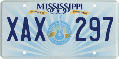 MS license plate XAX297