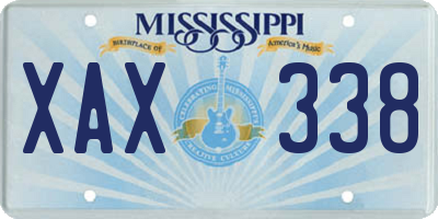 MS license plate XAX338
