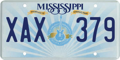 MS license plate XAX379
