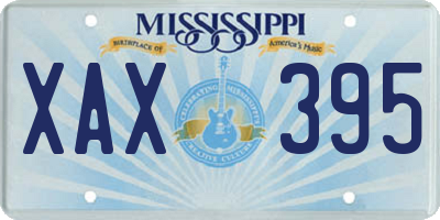 MS license plate XAX395