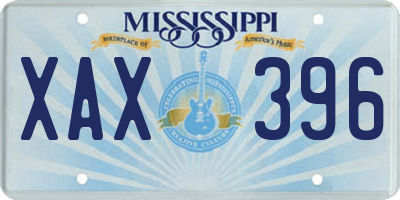 MS license plate XAX396