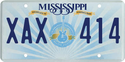 MS license plate XAX414