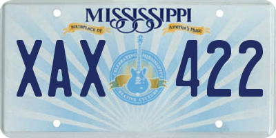 MS license plate XAX422