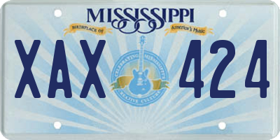 MS license plate XAX424