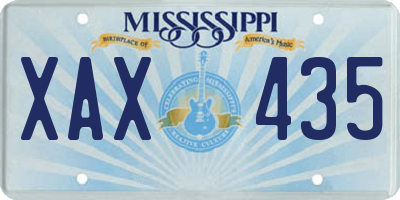 MS license plate XAX435
