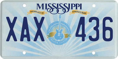 MS license plate XAX436
