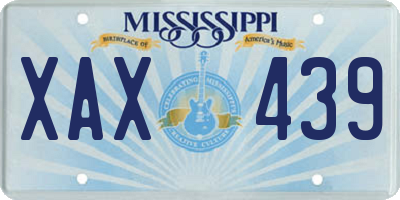 MS license plate XAX439