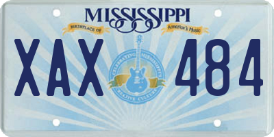MS license plate XAX484