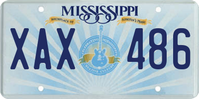 MS license plate XAX486