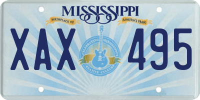 MS license plate XAX495