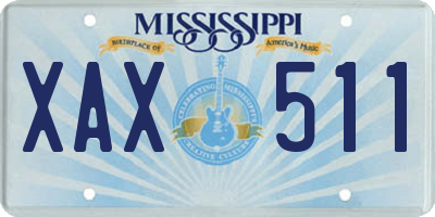 MS license plate XAX511
