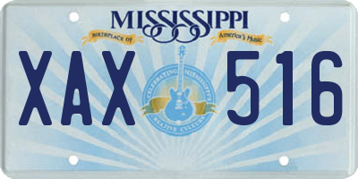 MS license plate XAX516