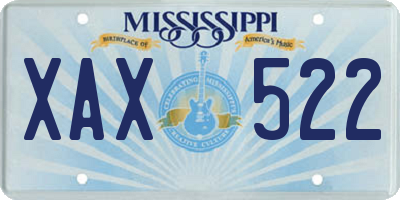 MS license plate XAX522