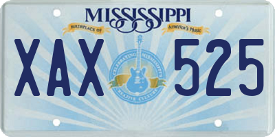 MS license plate XAX525