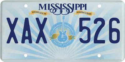 MS license plate XAX526