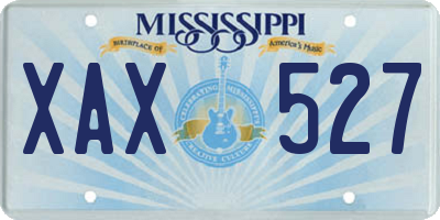 MS license plate XAX527