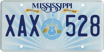 MS license plate XAX528