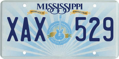 MS license plate XAX529