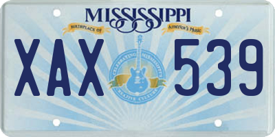 MS license plate XAX539