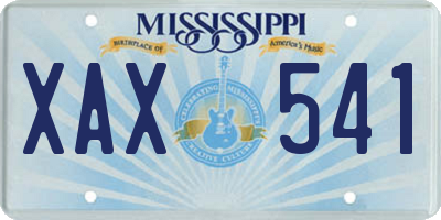 MS license plate XAX541