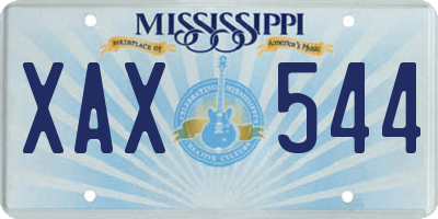 MS license plate XAX544