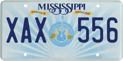 MS license plate XAX556