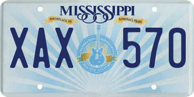MS license plate XAX570