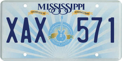 MS license plate XAX571