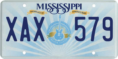 MS license plate XAX579