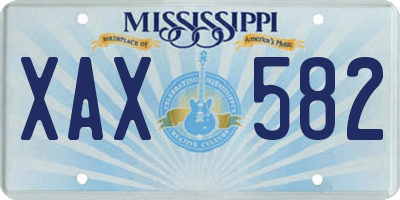 MS license plate XAX582