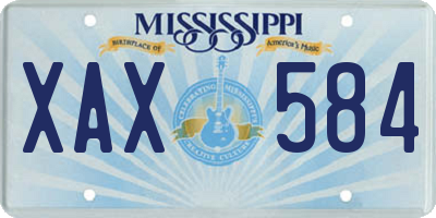 MS license plate XAX584